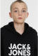Jack & Jones JUNIOR hoodie Corp met logo zwart