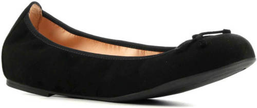 Unisa Acor suède ballerina's zwart