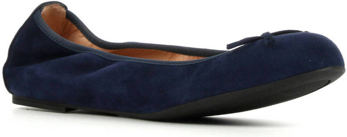 Unisa Acor suède ballerina's donkerblauw