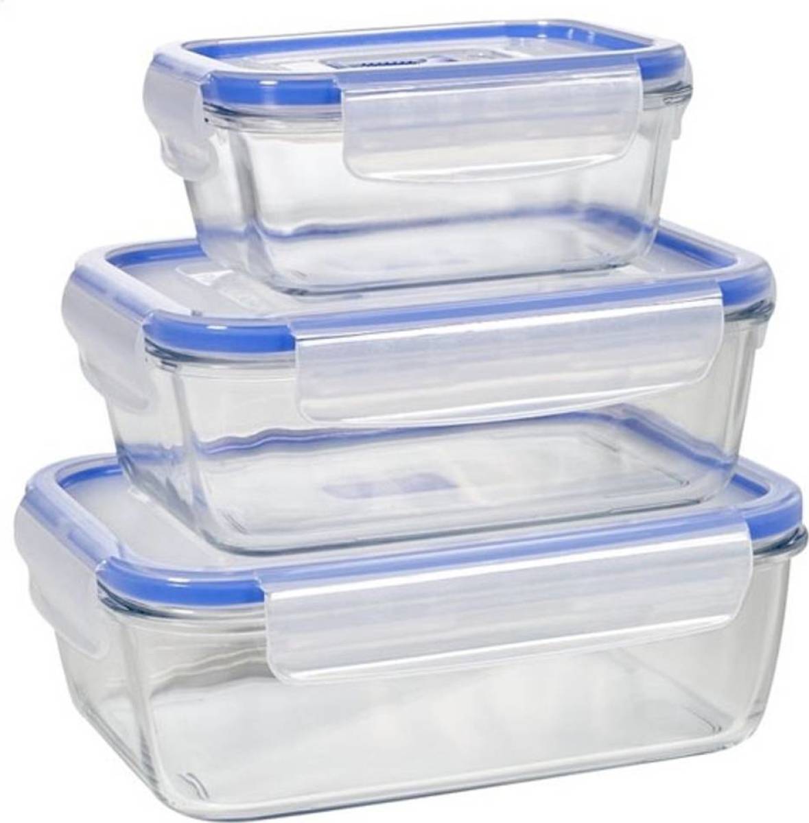 Luminarc Pure box active verhoudbak - glas - rechthoekig - Set-3