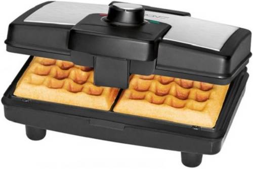 Merkloos Clatronic wafelmaker wa 3606 zwart-zilverkleurig