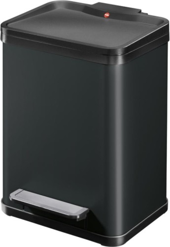 Hailo Öko duo Plus afvalscheider - maat M - 2 x 9 liter - zwart