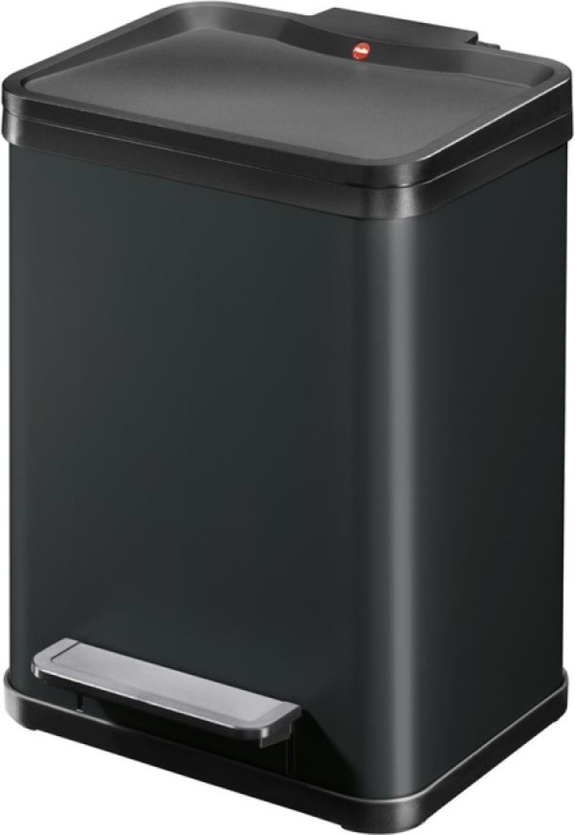 Hailo Öko duo Plus afvalscheider - maat M - 2 x 9 liter - zwart