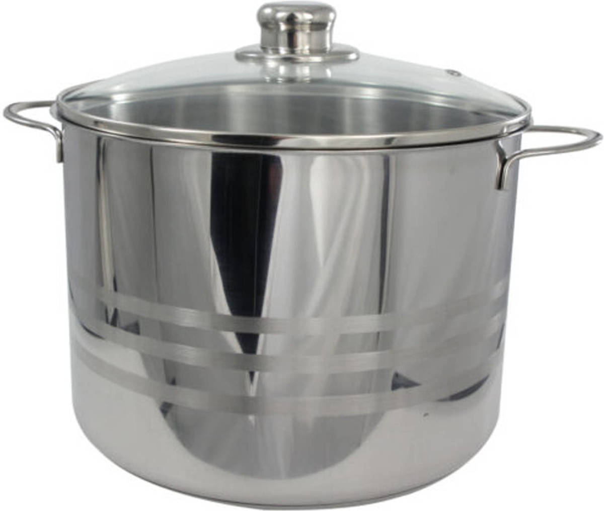 Merkloos Soeppan rvs satin 24 cm 8 liter soeppannen
