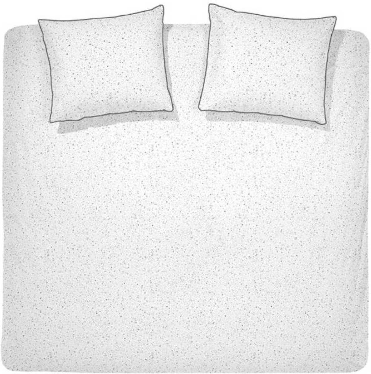 Damai Muna dekbedovertrek - 100% percaline katoen - 1-persoons (140x200/220 cm + 1 sloop) - 1 stuk (60x70 cm) - Grijs