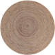 LABEL51 Vloerkleed rond 180 cm jute naturel