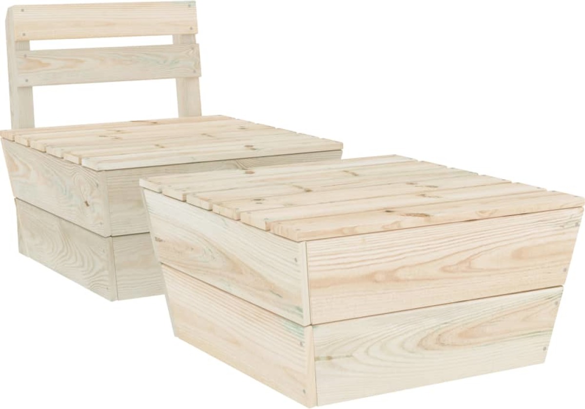 VidaXL 2-delige Loungeset geïmpregneerd vurenhout