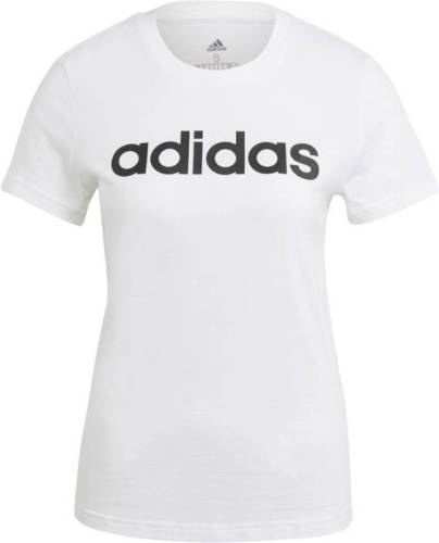 adidas Performance sport T-shirt wit/zwart