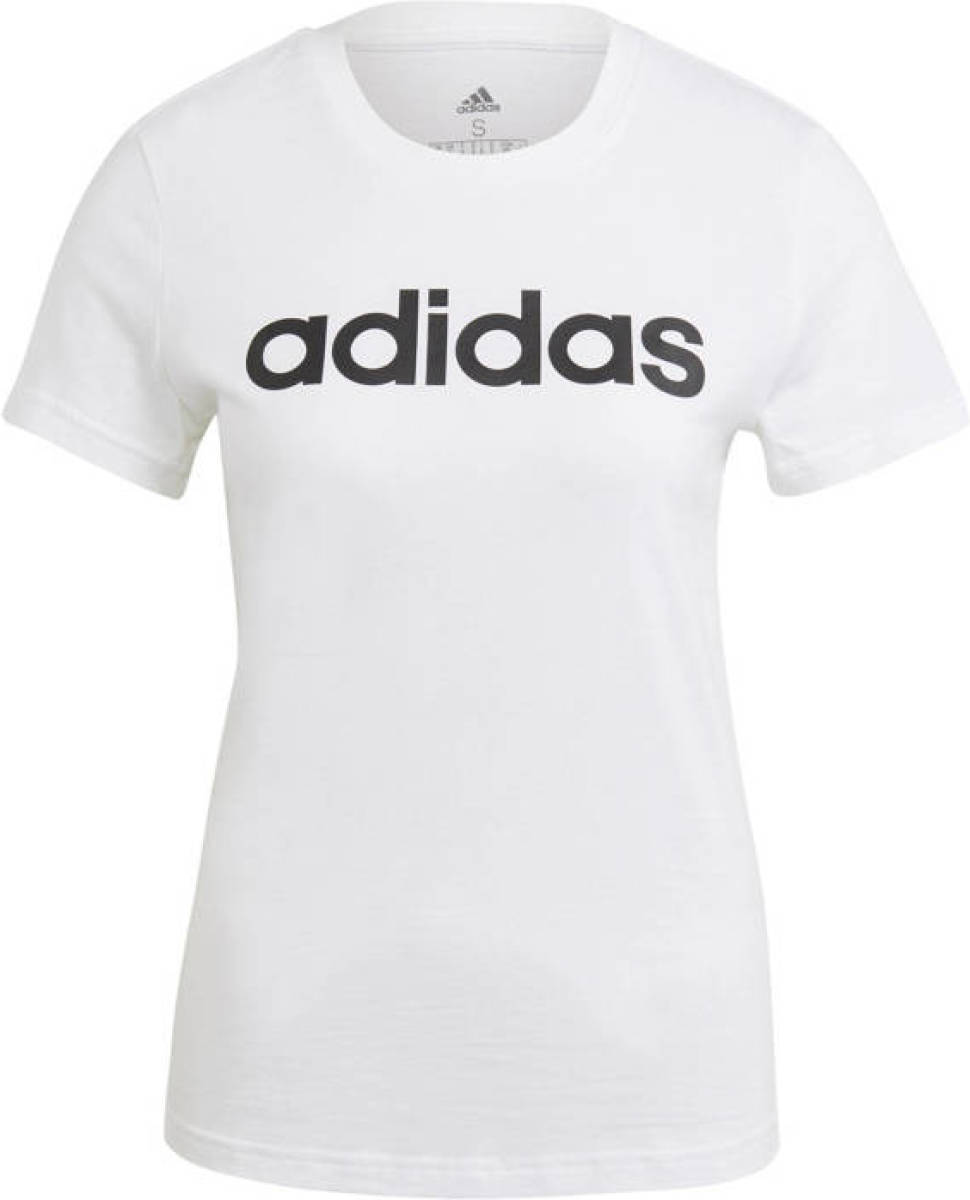 adidas Performance sport T-shirt wit/zwart