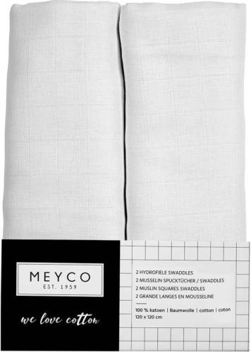 Meyco hydrofiele wikkeldoeken - set van 2 wit