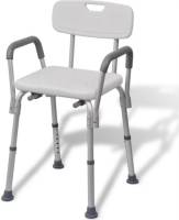 VidaXL Douchestoel aluminium wit