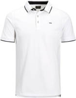 JACK & JONES PLUS SIZE regular fit polo met contrastbies Plus Size wit
