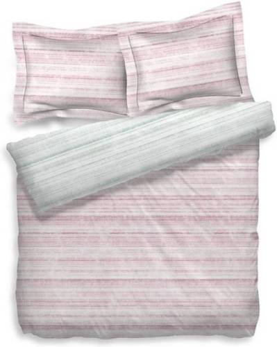 Heckett & Lane dekbedovertrek Clove - Roze/Groen - Lits-jumeaux XL 260x200/220 cm