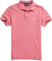 Superdry slim fit polo roze