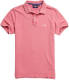 Superdry slim fit polo roze