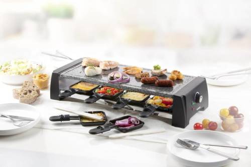 Domo DO9189G - Steengrill - Gourmetset - Racletteset - 8 personen