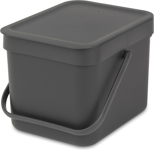 Brabantia Sort & Go prullenbak - 6 L - grijs