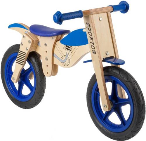 Kids Club Loopfiets balance 12 Inch Junior Blauw/Blank