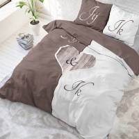 Sleeptime Elegance Jij en Ik - Taupe Lits-jumeaux (240 x 220 cm + 2 kussenslopen) Dekbedovertrek