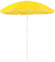 Merkloos Verstelbare strand/tuin parasol geel 150 cm - Zonbescherming - Voordelige parasols
