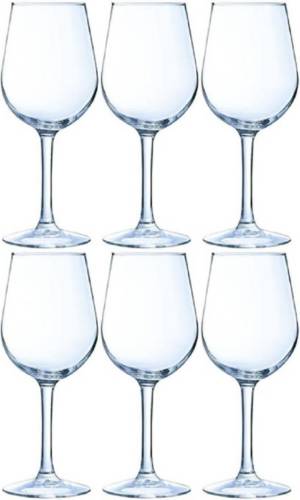 Merkloos 6x Luxe wijnglazen voor witte wijn 270 ml - 27 cl - Witte wijn en rose glazen - Wijn drinken - Wijnglazen van glas