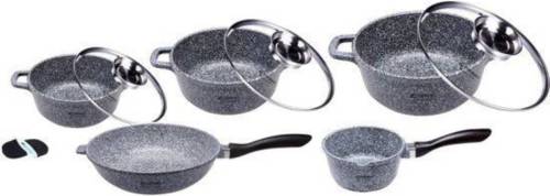 EDENBERG 10-delige luxe pannenset - graniet