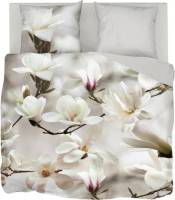 Snoozing Floral flanel dekbedovertrek - Lits-jumeaux (240x200/220 cm + 2 slopen) - Flanel - Wit