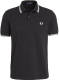 Fred Perry regular fit polo zwart/wit