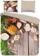 Good Morning Coconut dekbedovertrek - 1-persoons (140x200/220 cm + 1 sloop) - Katoen - Bruin