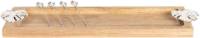 Clayre & Eef Serveerplank blad met spiesjes 44x14x4 cm