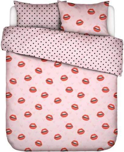 Covers en Co Covers & Co Kiss My Sass dekbedovertrek - 2-persoons (200x200/220 cm + 2 slopen) - Percal katoen - Rose
