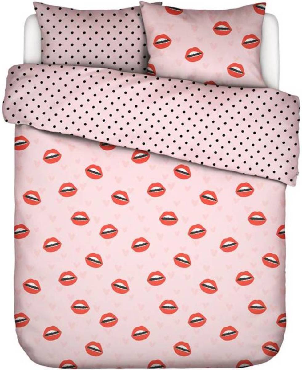 Covers en Co Covers & Co Kiss My Sass dekbedovertrek - 2-persoons (200x200/220 cm + 2 slopen) - Percal katoen - Rose
