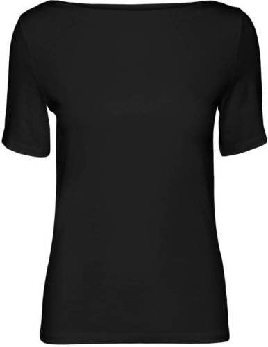 VERO MODA top VMPANDA met biologisch katoen zwart