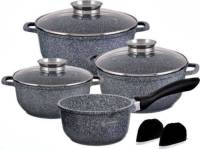EDENBERG pannenset - 9 delig - met 2 mini pannenlapjes en aroma dop - EB-8010