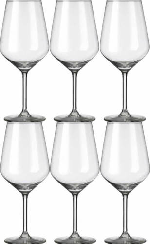 Royal Leerdam 6x Luxe wijnglazen voor witte wijn 530 ml Carre - 53 cl - Witte wijn glazen - Wijn drinken - Wijnglazen van glas