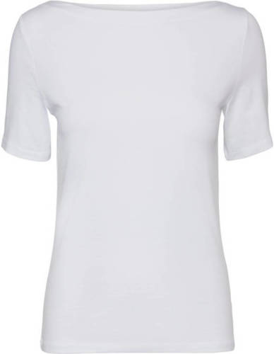 VERO MODA top VMPANDA met biologisch katoen wit