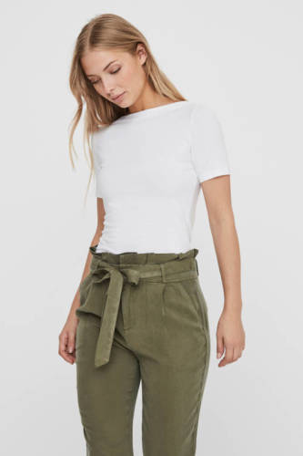 VERO MODA top VMPANDA met biologisch katoen wit