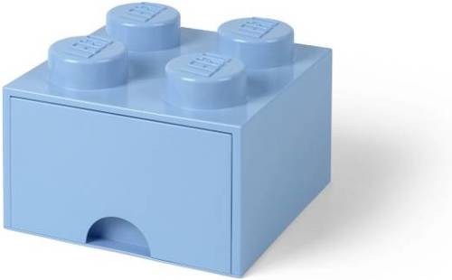 Set van 2 - Opbergbox Brick 4, Lichtblauw - LEGO