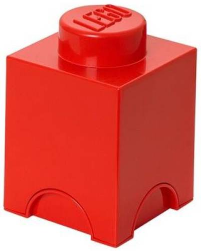 Set van 2 - Opbergbox Brick 1, Rood - LEGO