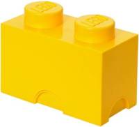 Set van 2 - Opbergbox Brick 2, Geel - LEGO