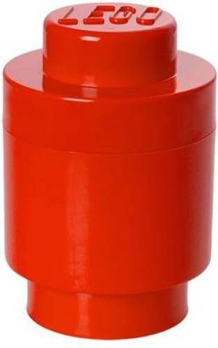 Set van 2 - Opbergbox Brick 1 Rond, Rood - LEGO