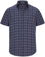 Jan Vanderstorm geruit regular fit overhemd FEELIKS Plus Size donkerblauw