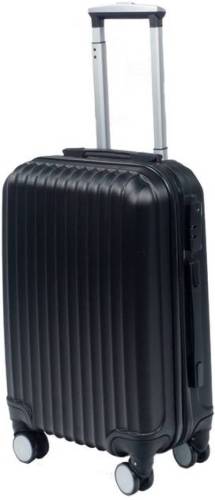 Lizzely Garden & Living Handbagage koffer 55cm zwart 4 wielen trolley met pin