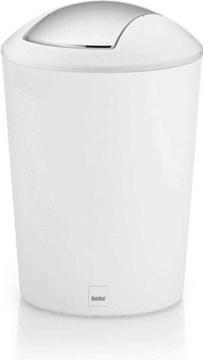 Marta Afvalemmer Swing - 5 liter - Wit - Kela
