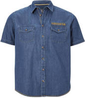 Jan Vanderstorm oversized denim overhemd JOAR Plus Size blauw
