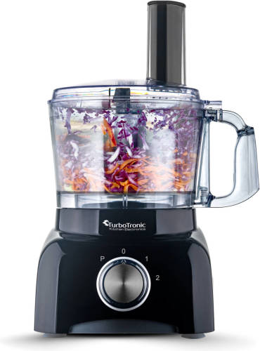 TurboTronic TT-FP800 Food Processor - 800W - 1.2 L - Zwart