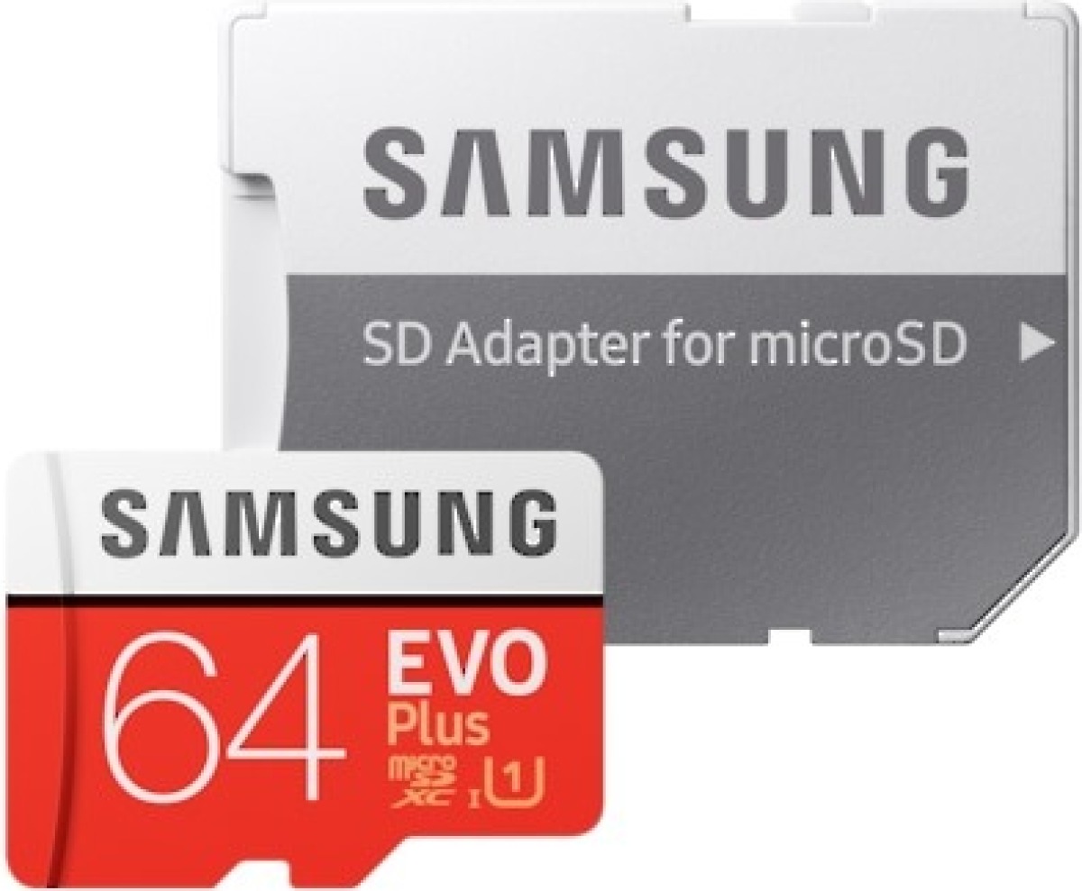 Samsung MicroSD Class 10 EVO+ 64GB Micro SD-kaart Rood