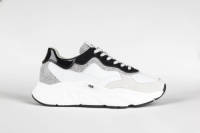Hub Rock leren chunky sneakers wit/zwart
