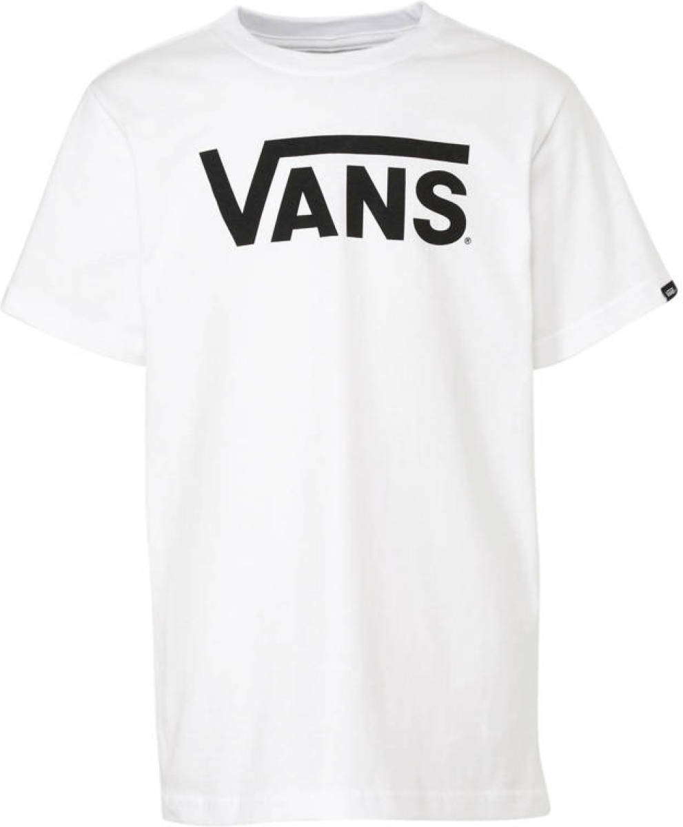 Vans T-shirt met logo wit/zwart