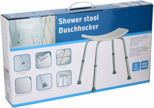 Merkloos Hoogte verstelbare douche stoel / kruk - Draaggewicht tot 150 kg